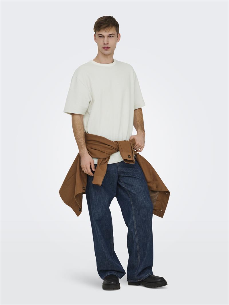 ONSKIAN LIFE RLX SS STRP TEE Egret