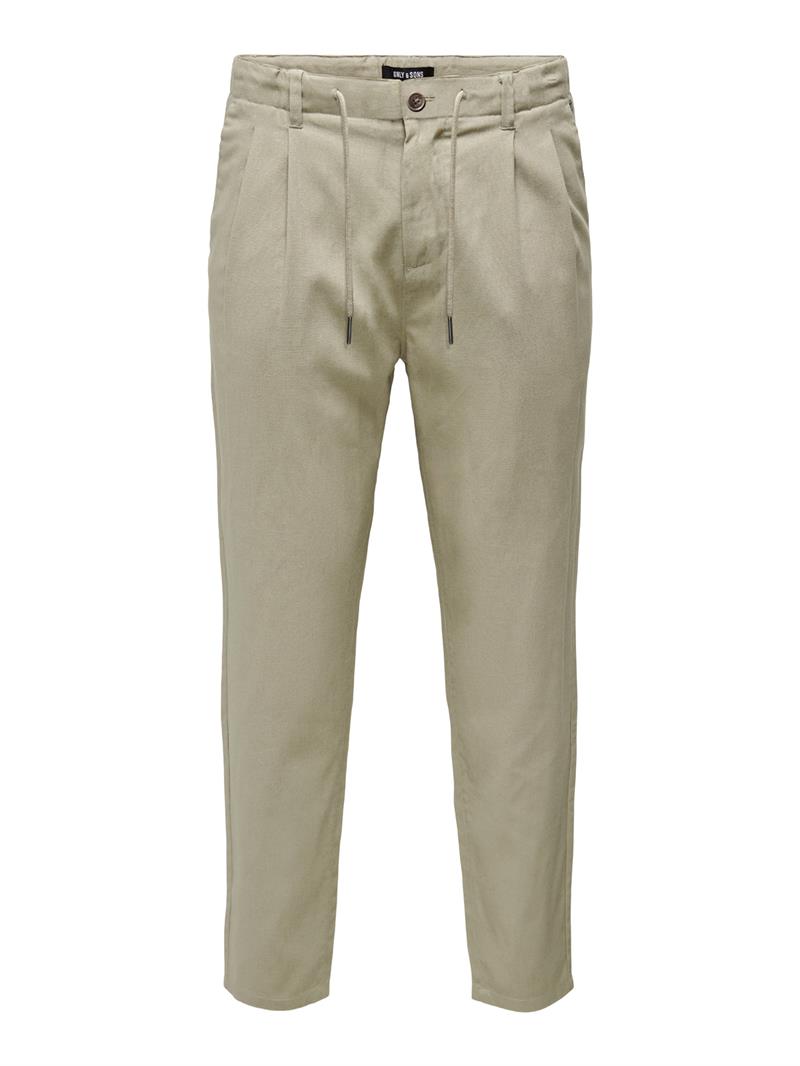 ONSLEO CROP LINEN MIX 0048 PANT Chinchilla