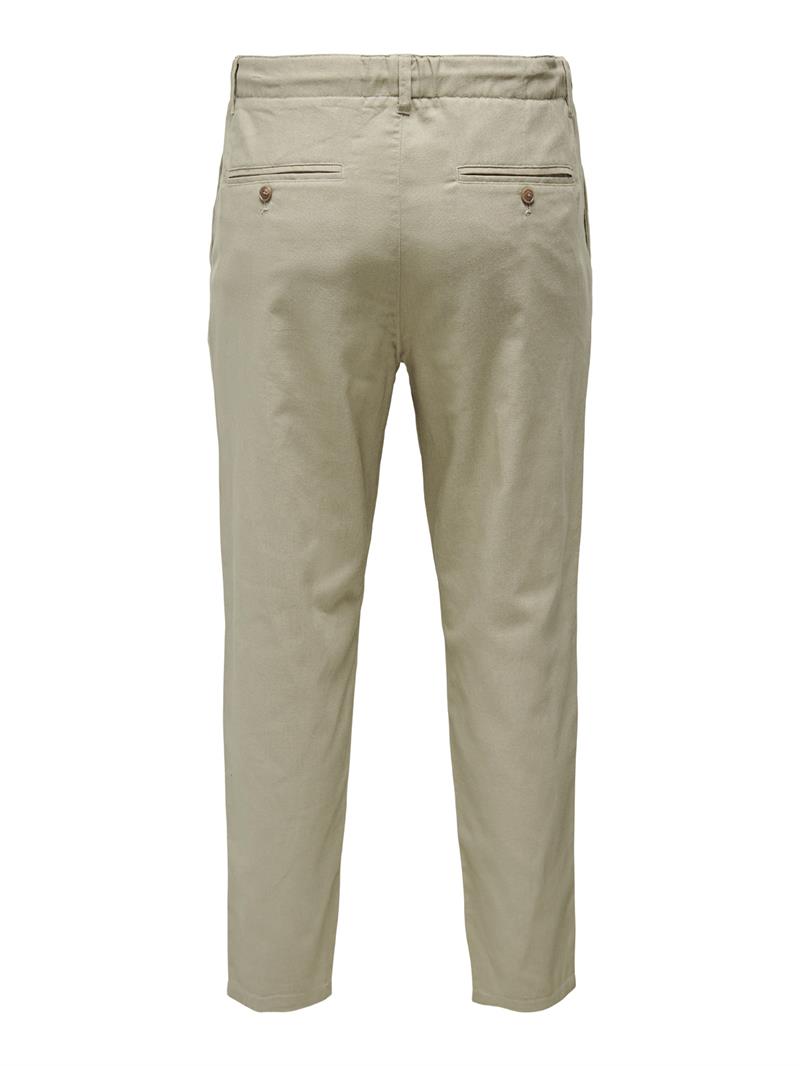 ONSLEO CROP LINEN MIX 0048 PANT Chinchilla