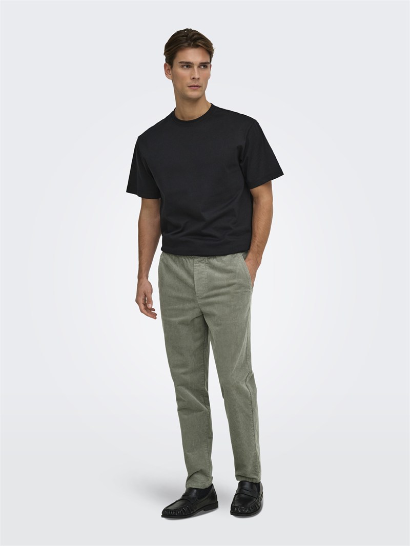 ONSLINUS TAP CORDUROY 0185 PANT NOOS Castor Gray
