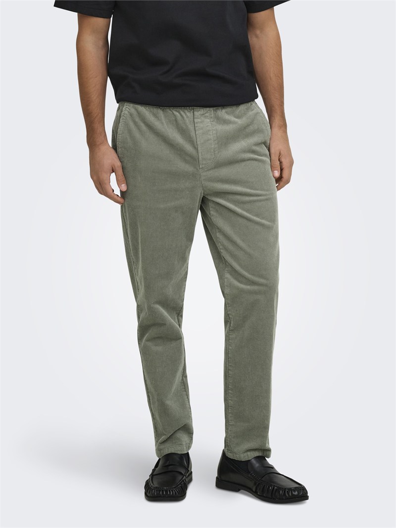 ONSLINUS TAP CORDUROY 0185 PANT NOOS Castor Gray