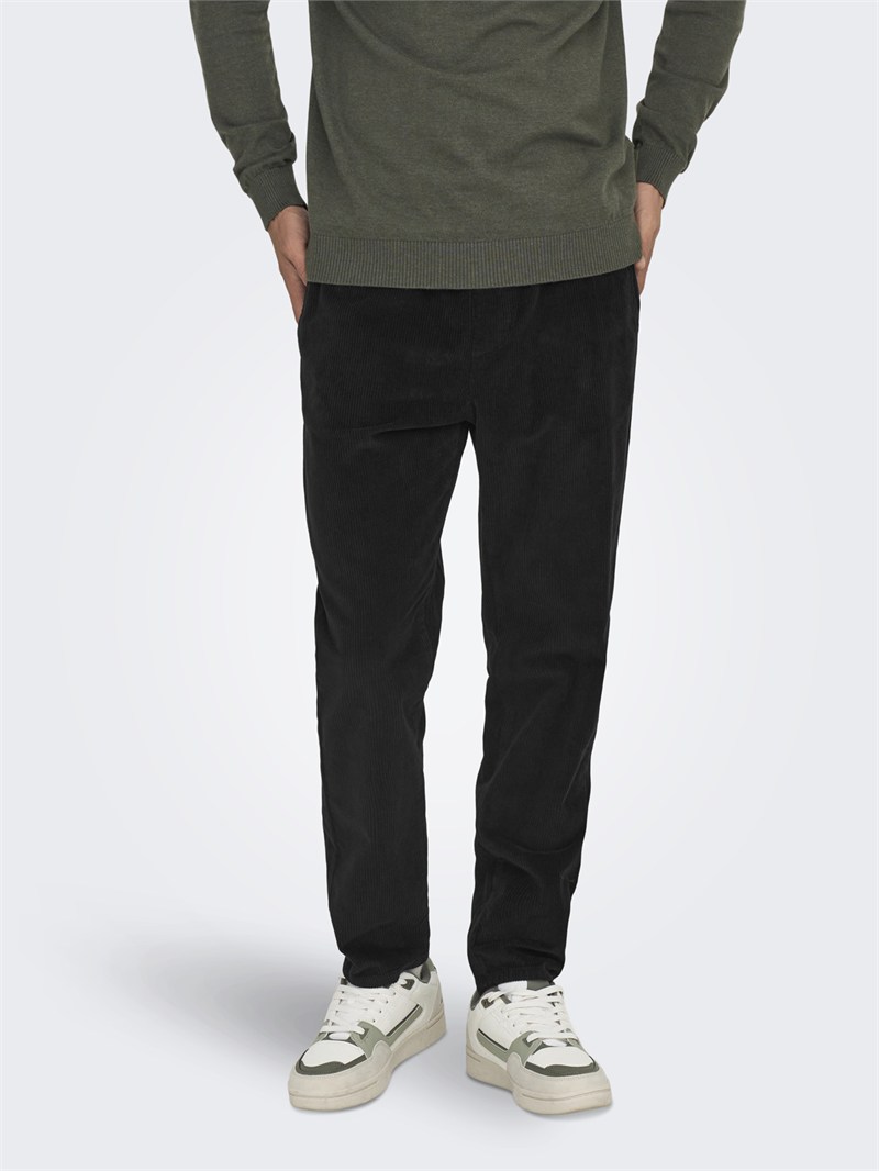 ONSLINUS TAP CORDUROY 0185 PANT NOOS Black
