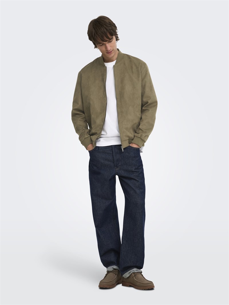 ONSLUCAS FAKE SUEDE BOMBER OTW NOOS Teak