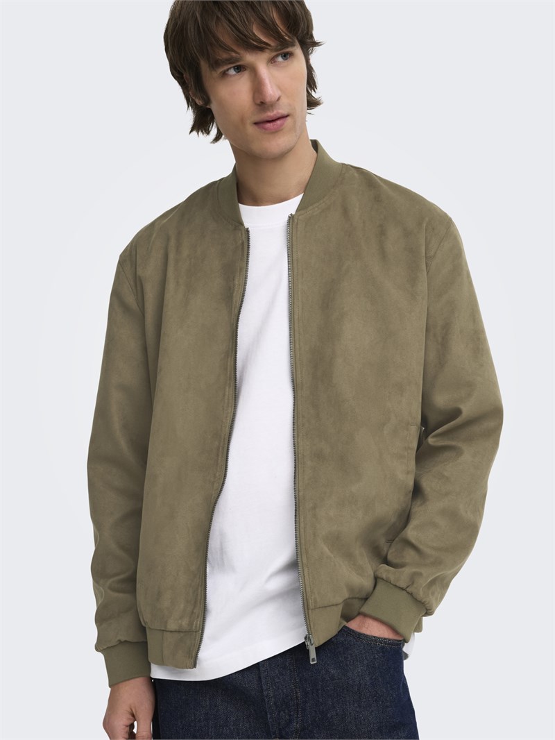 ONSLUCAS FAKE SUEDE BOMBER OTW NOOS Teak