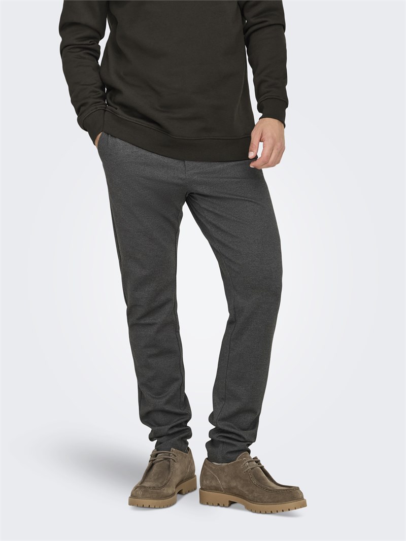 ONSMARK SLIM HERRINGBONE 2911 PANT NOOS Black