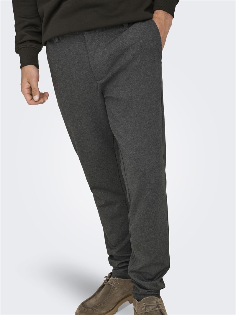 ONSMARK SLIM HERRINGBONE 2911 PANT NOOS Black
