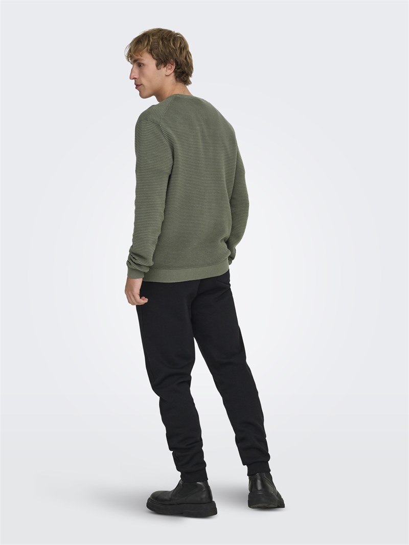ONSRON REG LS CREW NECK KNIT NOOS Castor Gray