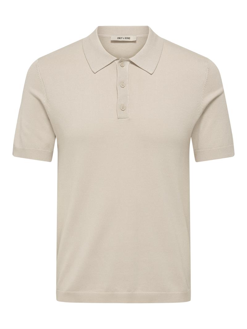 ONSWYLER REG 14 SS POLO KNIT NOOS Silver Lining