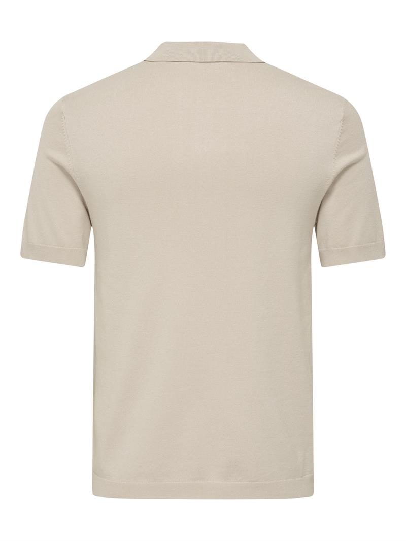 ONSWYLER REG 14 SS POLO KNIT NOOS Silver Lining