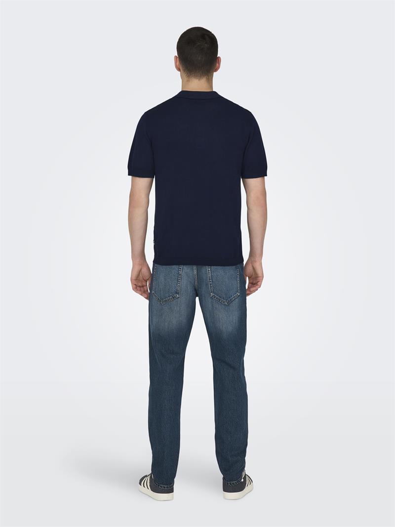 ONSWYLER REG 14 SS POLO KNIT NOOS DARK NAVY