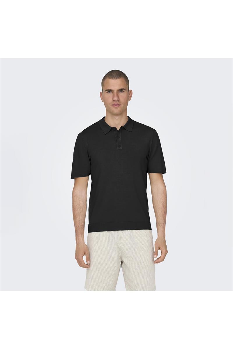 ONSWYLER REG 14 SS POLO KNIT NOOS Black
