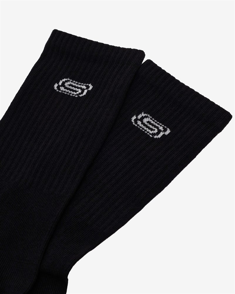 Skechers 2li Paket Athleisure S Logo Uzun Çorap Black