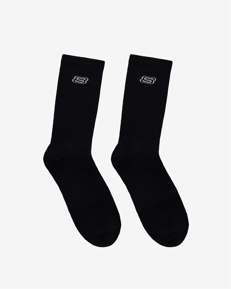 Skechers 2li Paket Athleisure S Logo Uzun Çorap Black