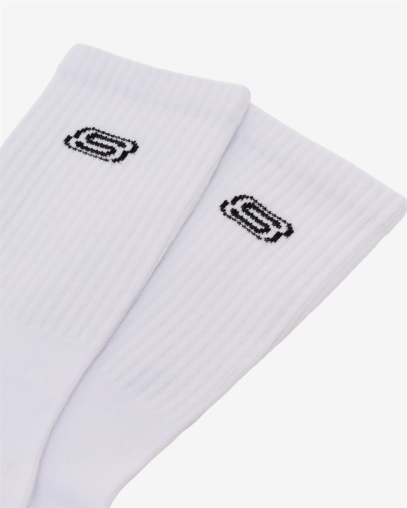 Skechers 2li Paket Athleisure S Logo Uzun Çorap Beyaz
