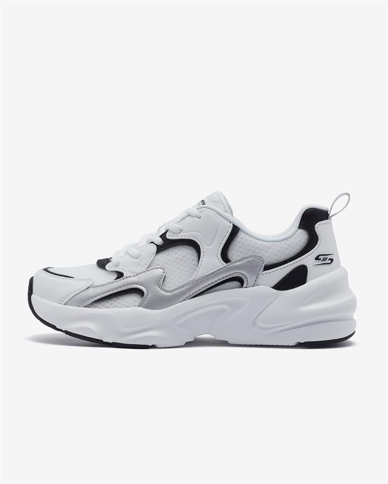 Skechers BOBS BAMİNA 2 - TİDES REVİTALİZED Beyaz/Siyah/Gümüş