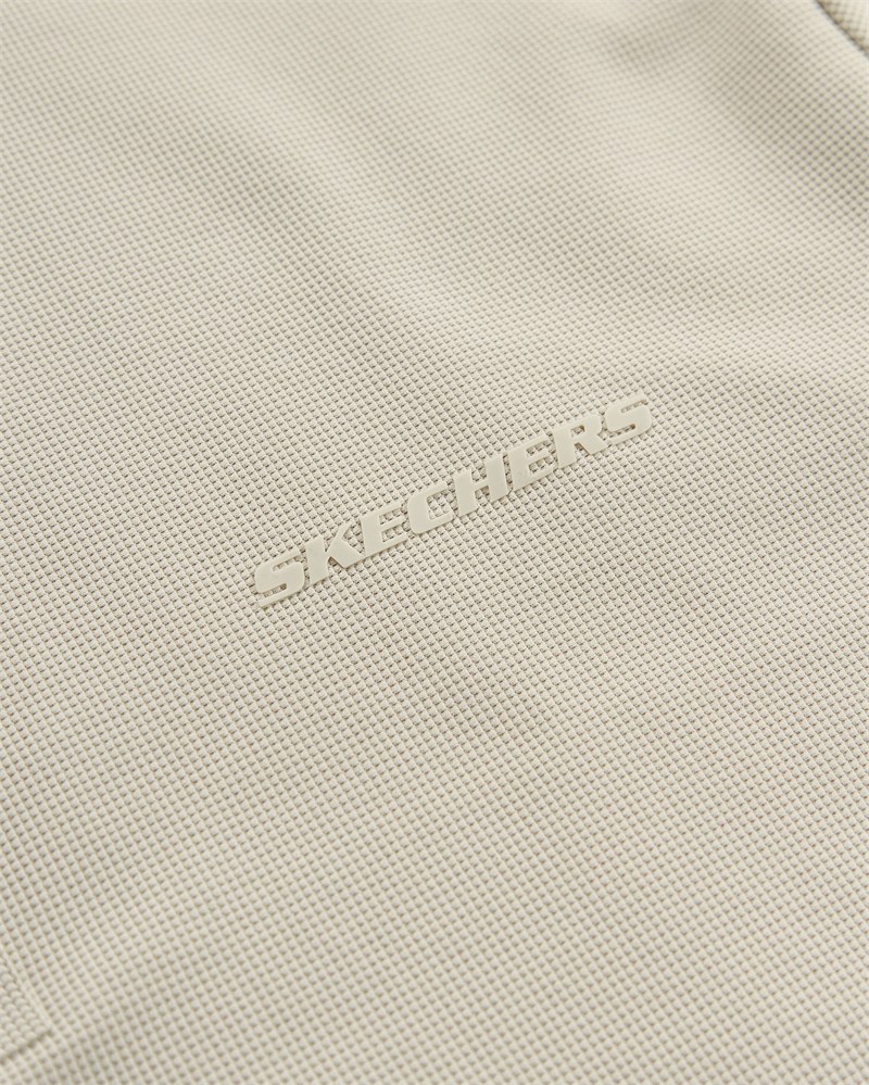Skechers M Long Sleeve Waffle Polo Bej