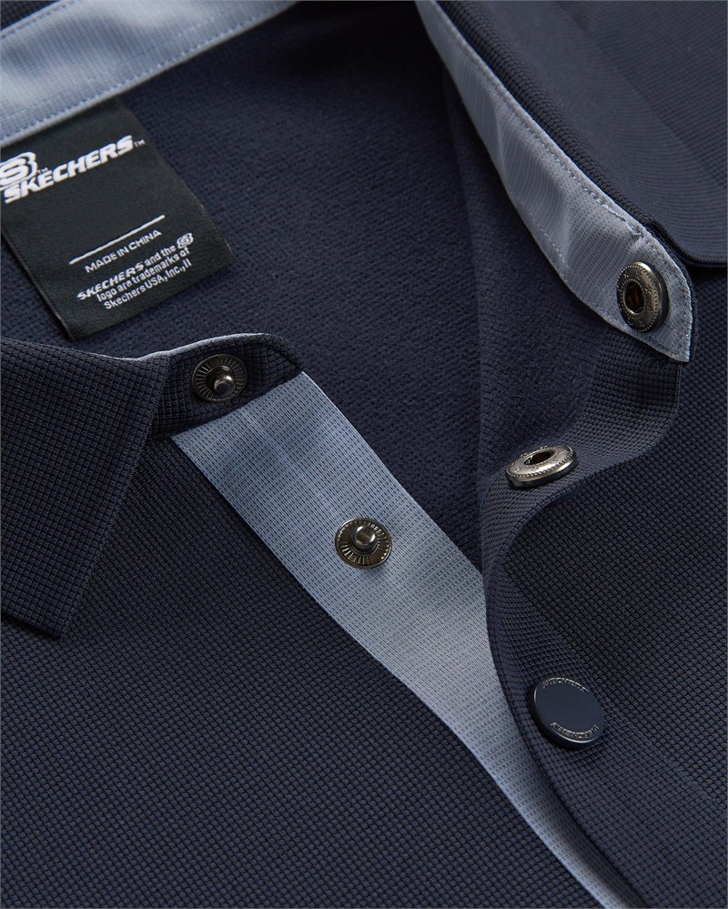 Skechers M Long Sleeve Waffle Polo Lacivert