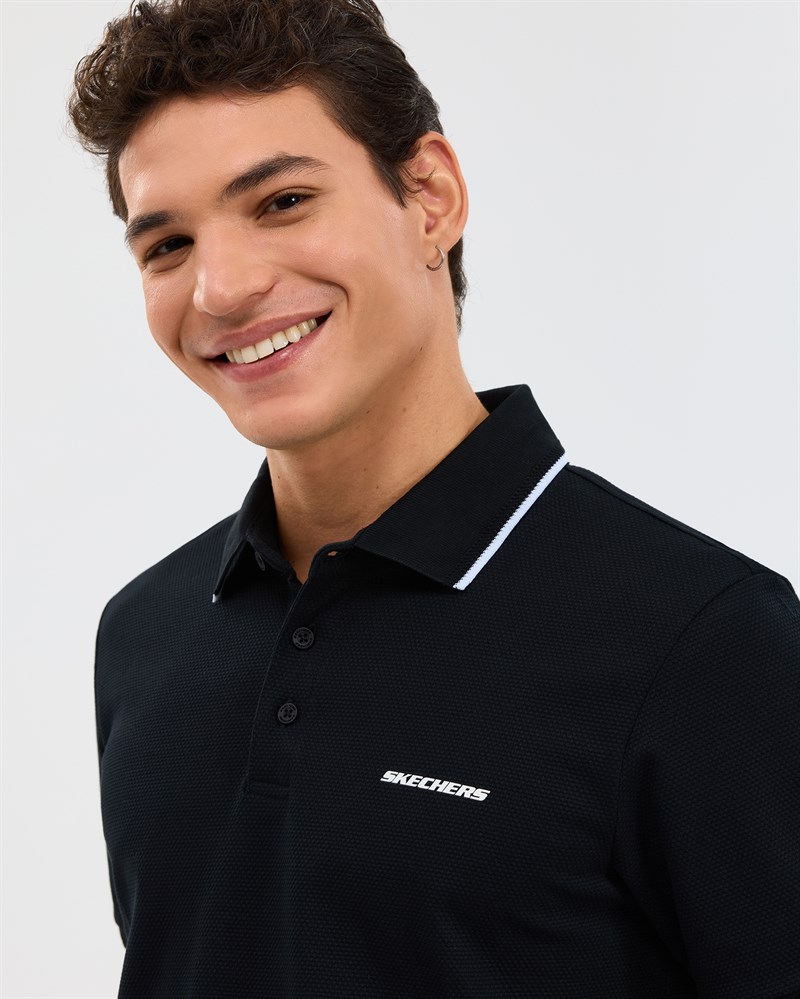 Skechers M Piping Detail polo Polo Black
