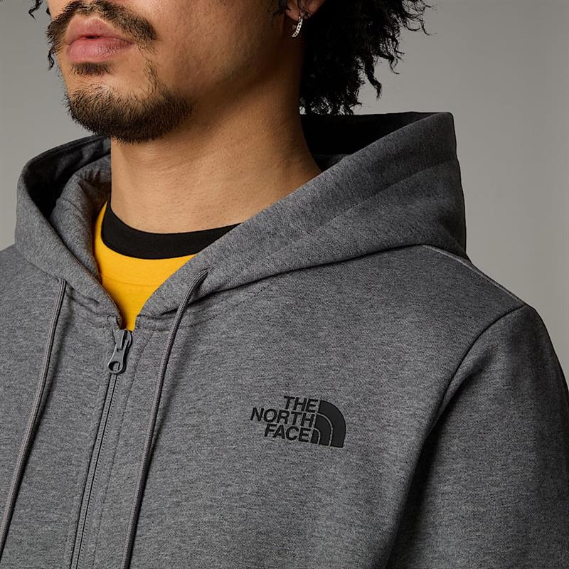M SIMPLE DOME FULL ZIP HOODIE GREY