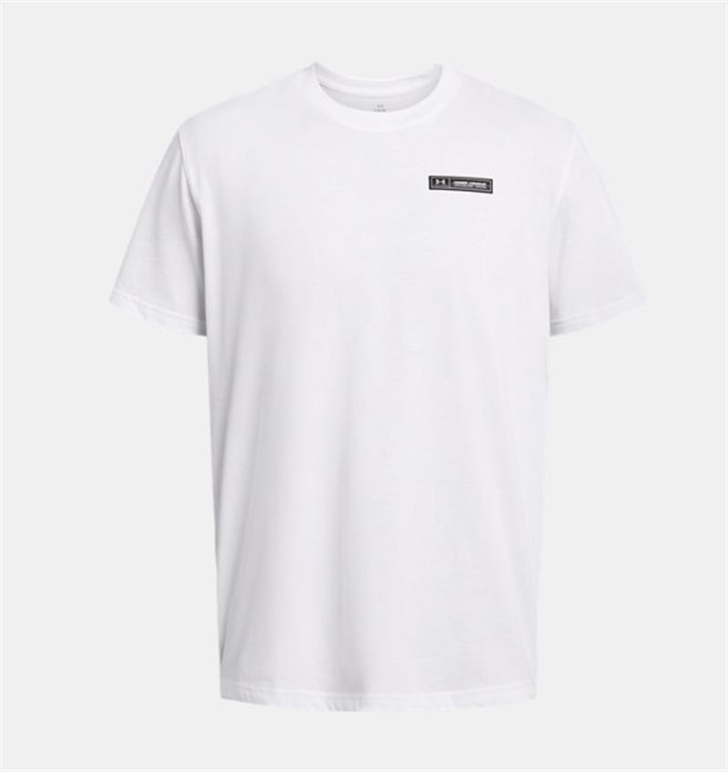 UA HW ARMOUR LABEL SS White