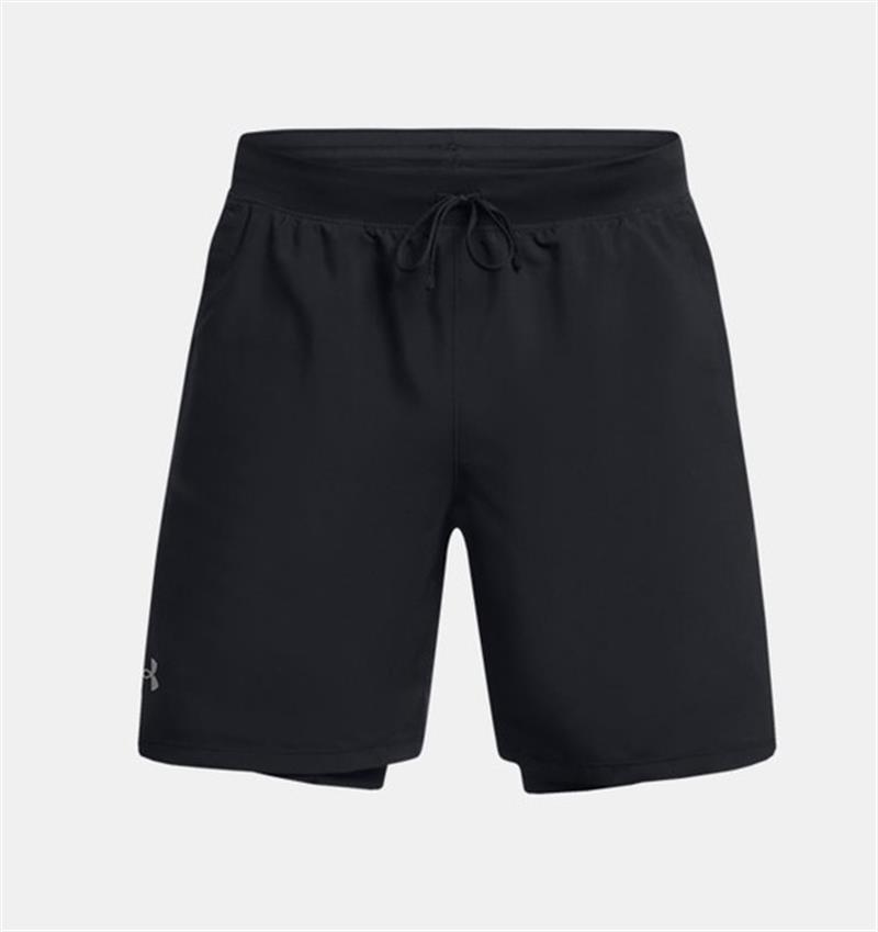 UA LAUNCH 7 2-IN-1 SHORTS Siyah