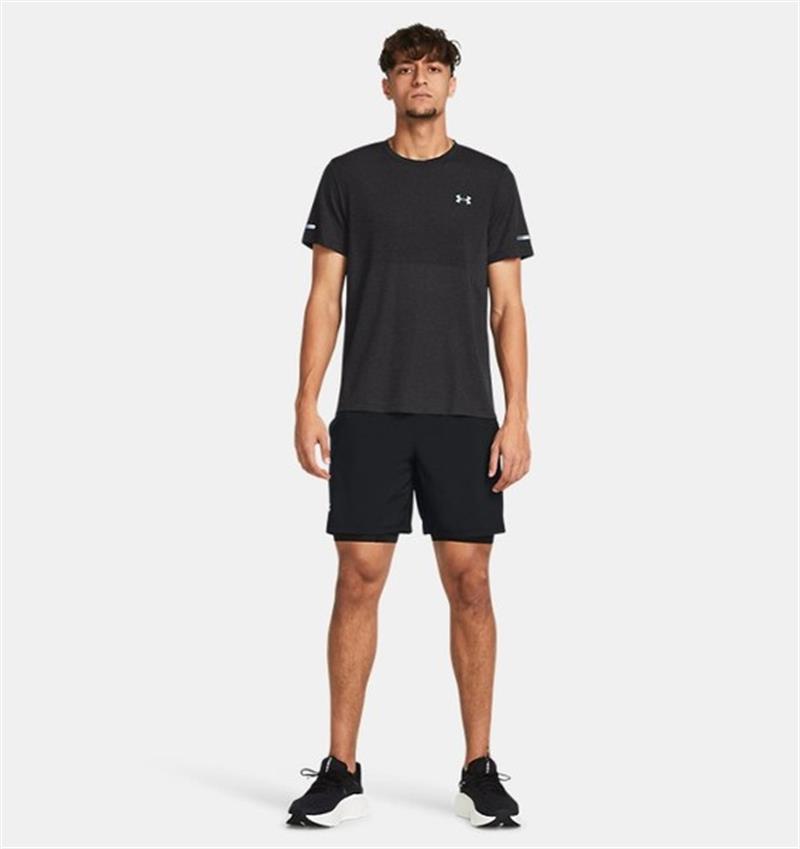 UA LAUNCH 7 2-IN-1 SHORTS Siyah