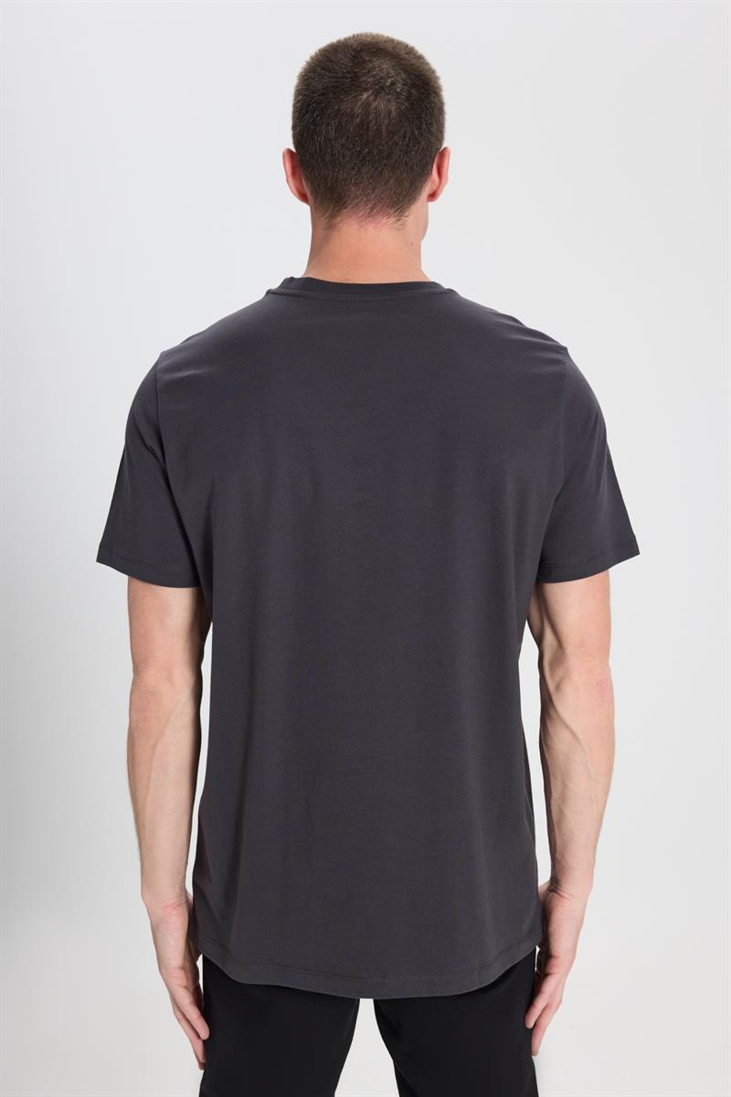 Small Logo Bisiklet Yaka T-shirt Faded Black