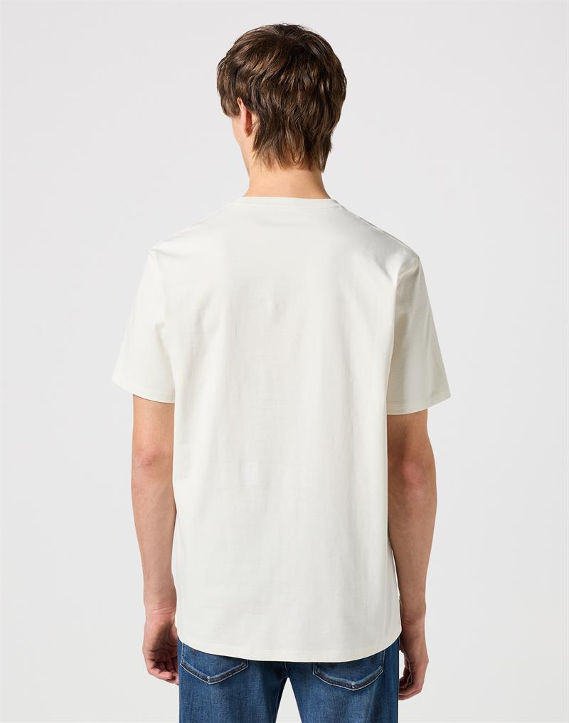Small Logo Bisiklet Yaka T-shirt Vintage White