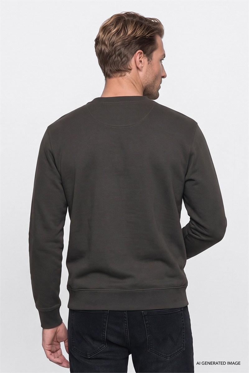 Erkek Patch Logo Sweatshirt FadedBlack