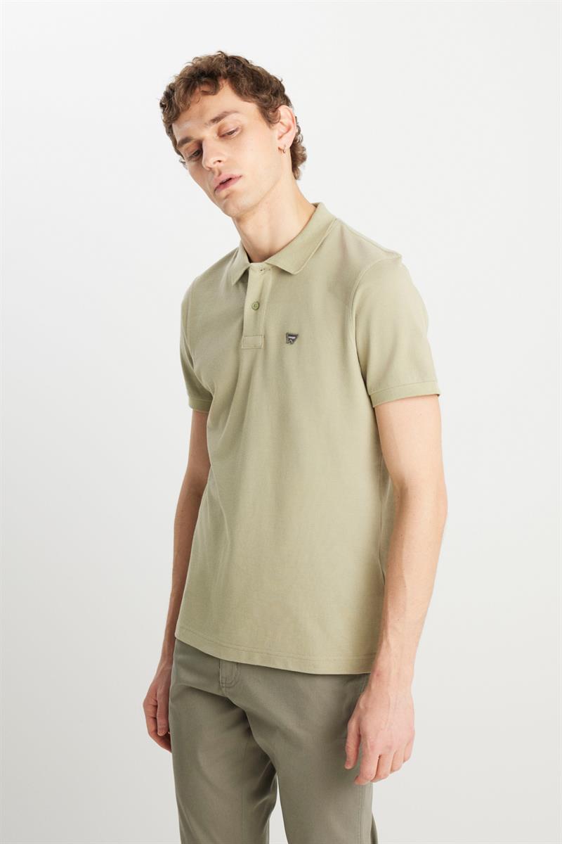 Erkek Regular Fit Polo T-shirt Tea Leaf