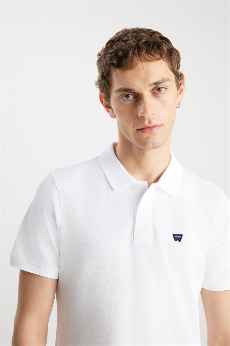 Erkek Regular Fit Polo T-shirt White