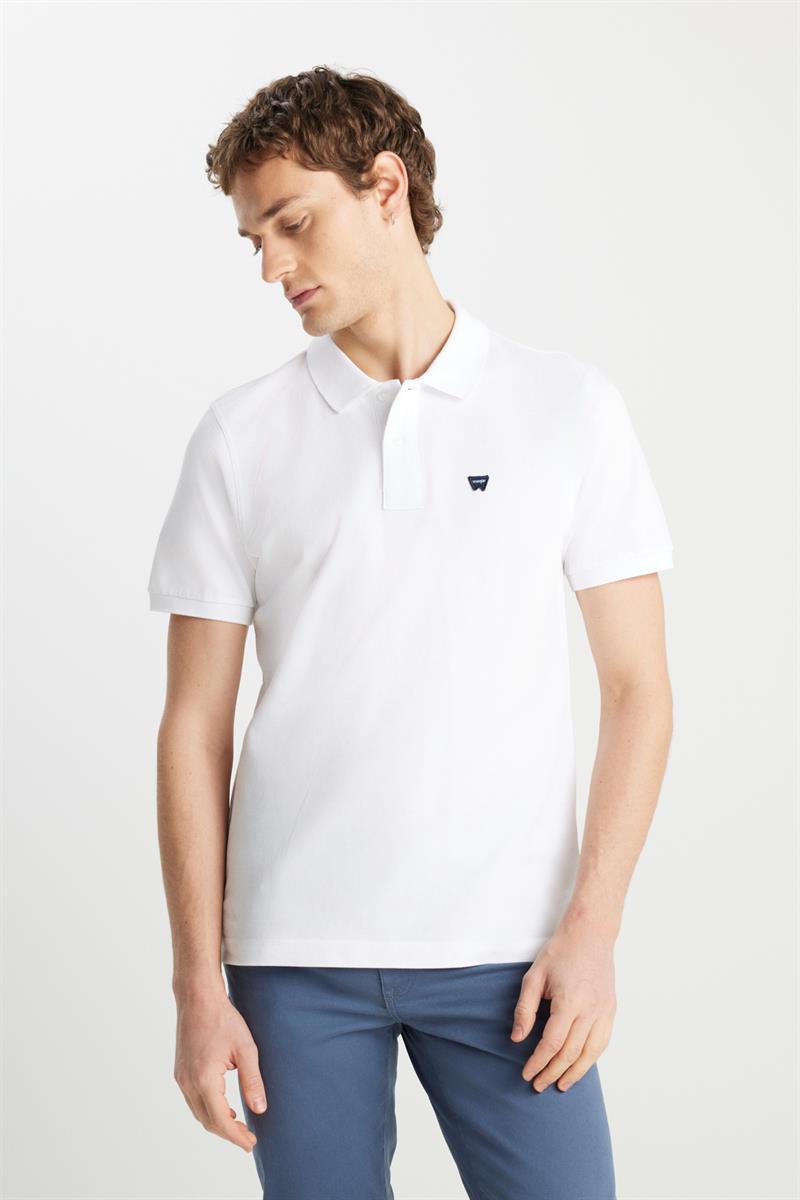 Erkek Regular Fit Polo T-shirt White