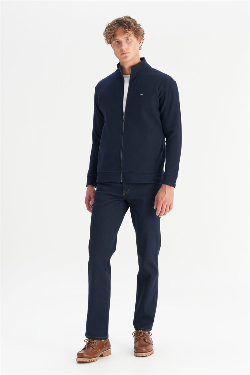 Erkek Selanik Full Zip Sweatshirt Navy