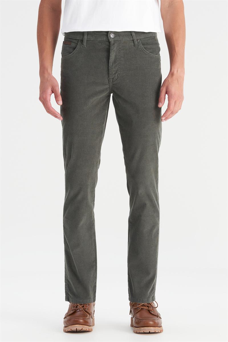 Erkek Texas Slim Kadife Pantolon Green