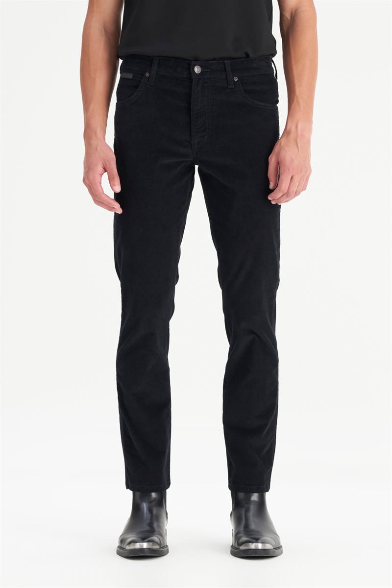 Erkek Texas Slim Kadife Pantolon Siyah