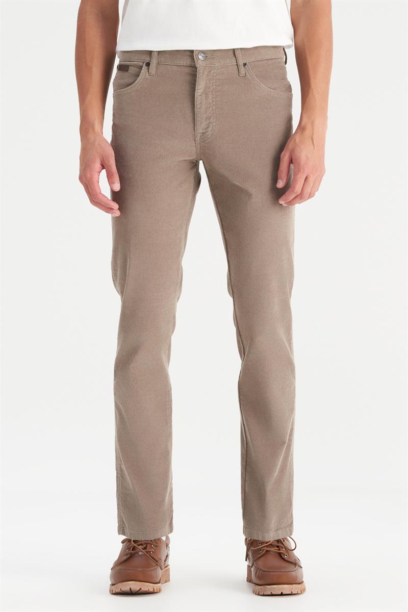 Erkek Texas Slim Kadife Pantolon Brown