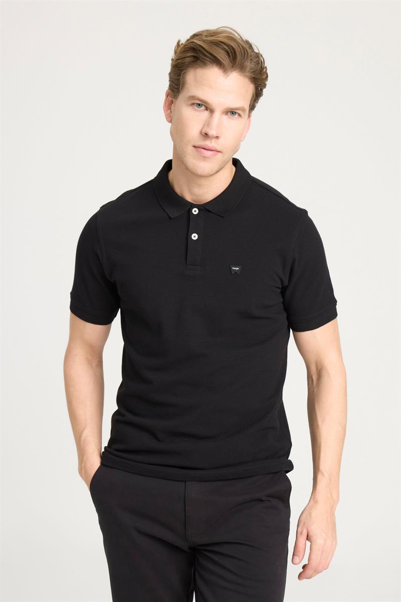 Erkek Regular Fit Polo T-shirt Siyah