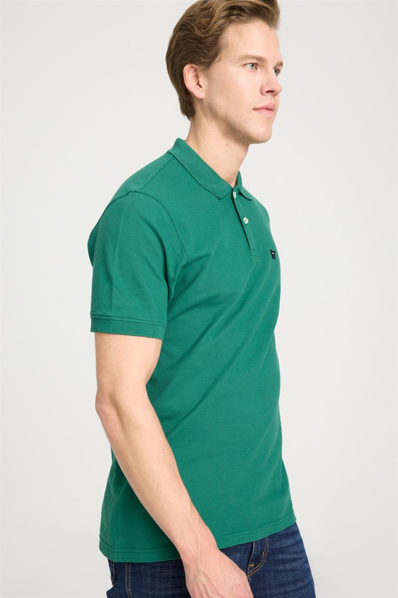 Erkek Regular Fit Polo T-shirt Green