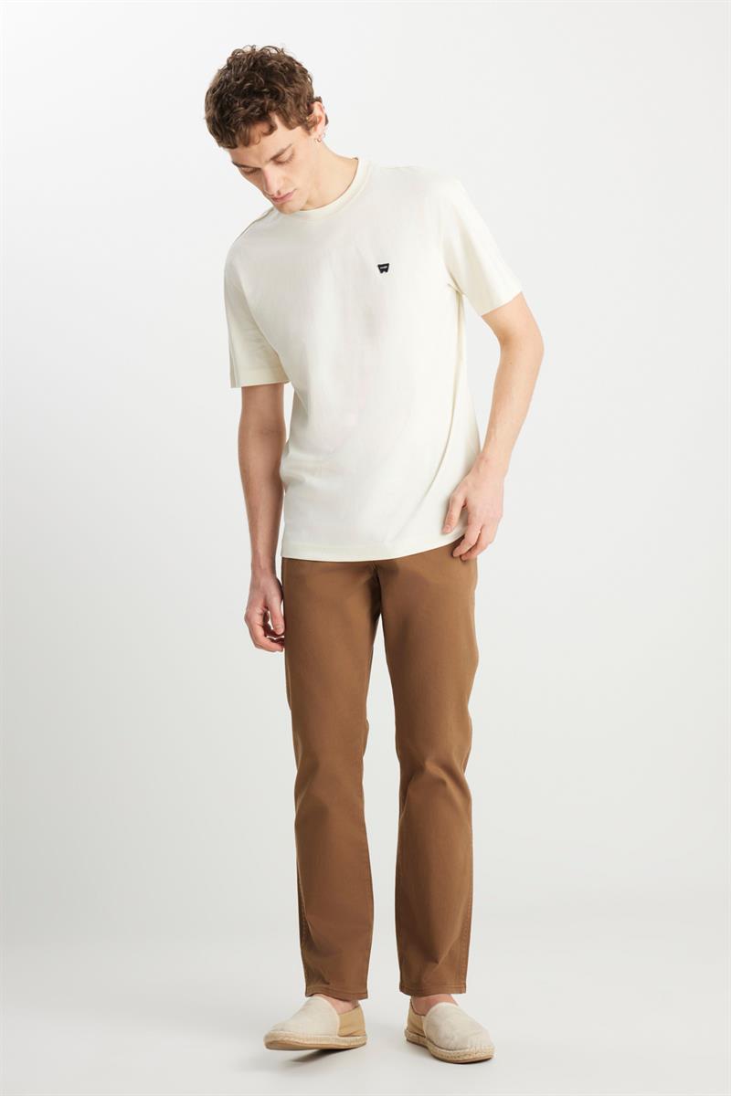 Small Logo Bisiklet Yaka T-shirt Vintage White