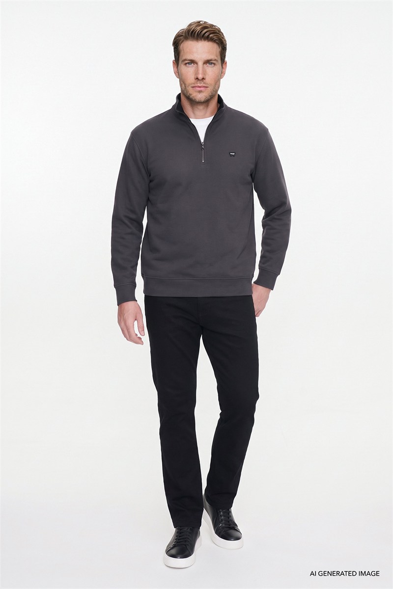 Selanik Half Zip Sweatshirt Anthracita