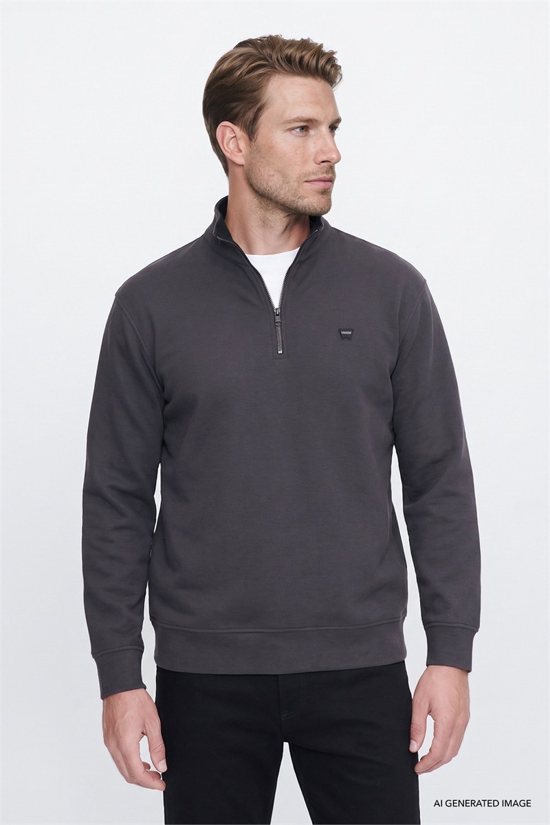 Selanik Half Zip Sweatshirt Anthracita