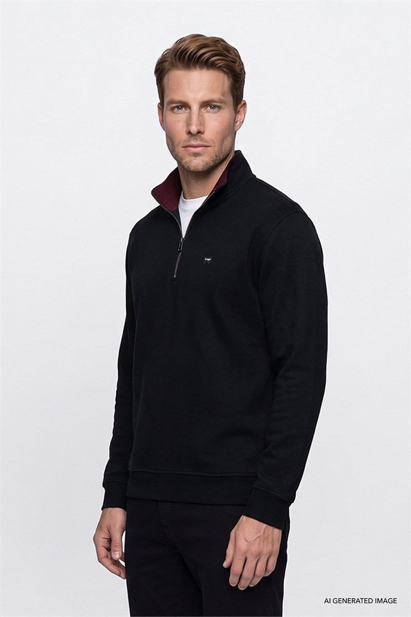 Selanik Half Zip Sweatshirt Black