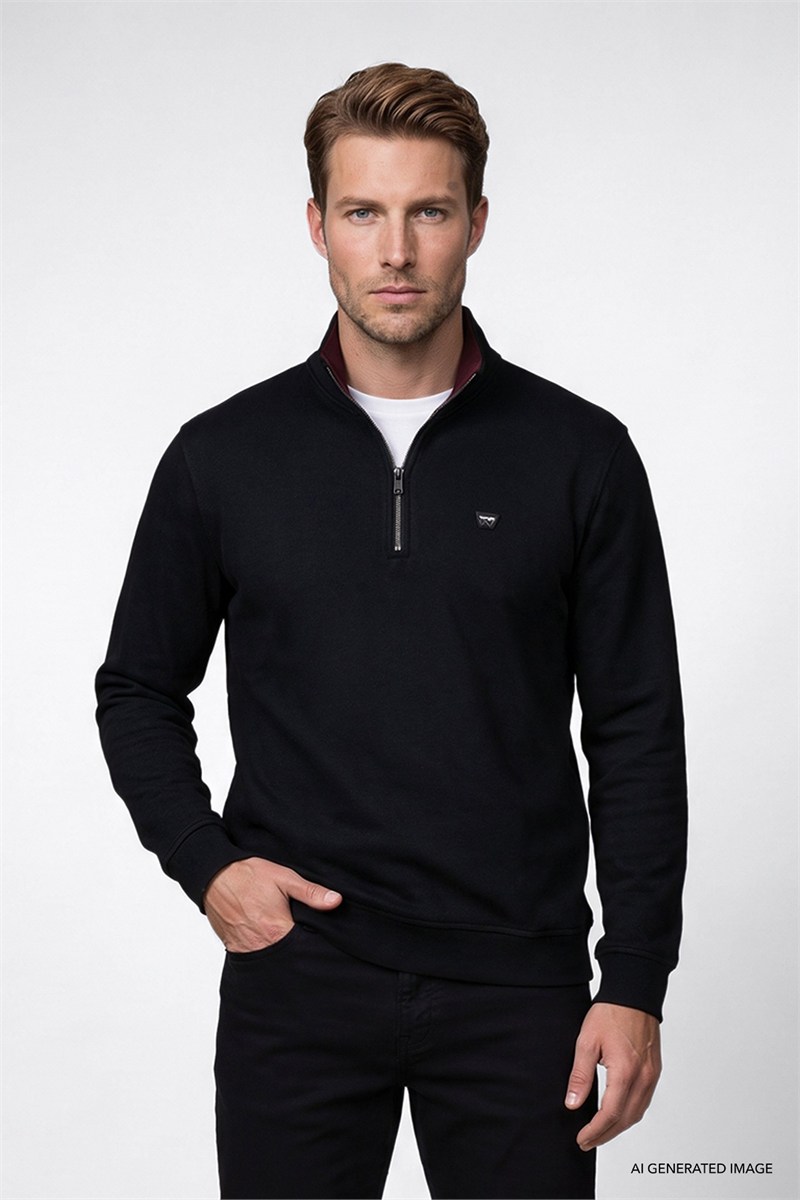Selanik Half Zip Sweatshirt Black