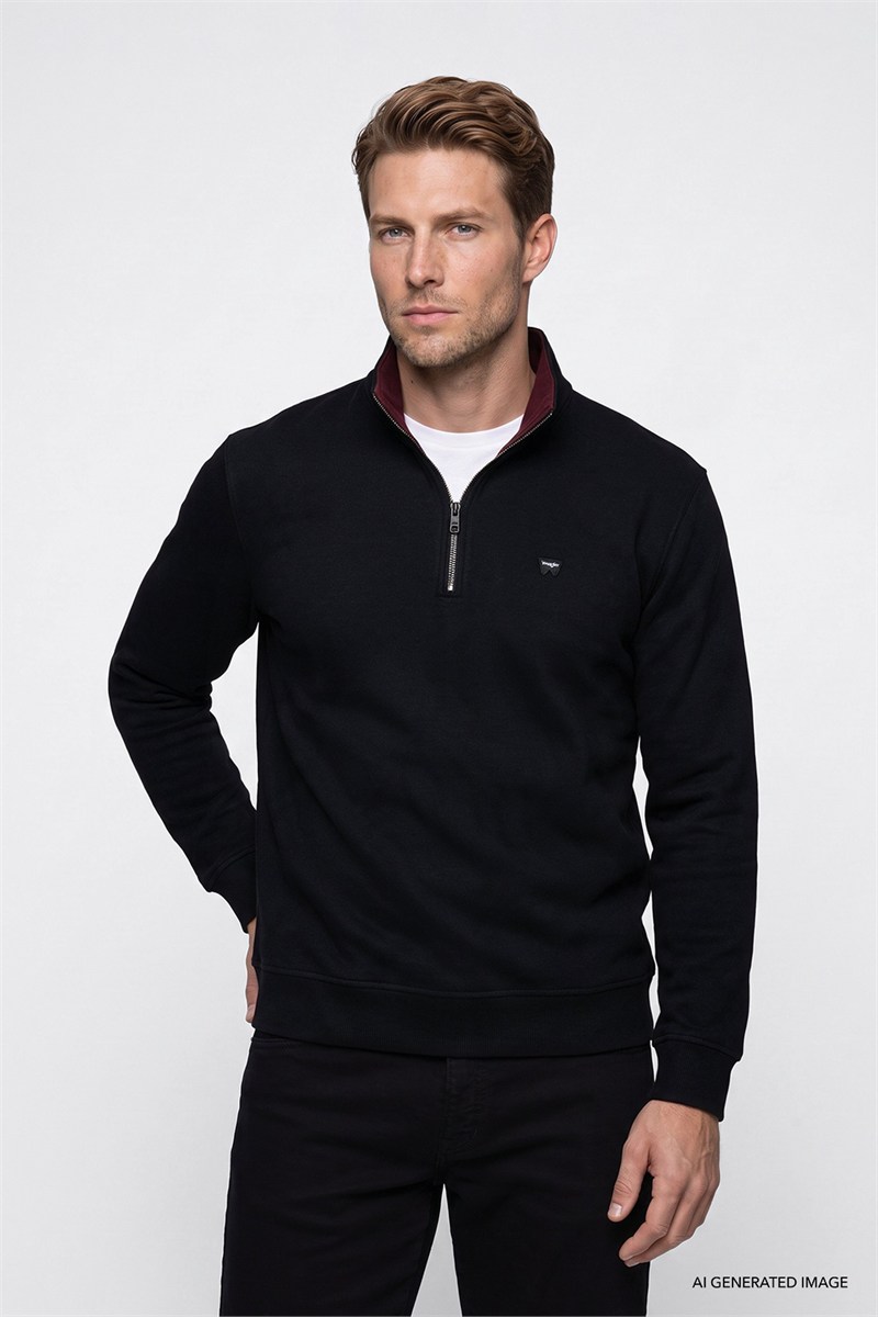 Selanik Half Zip Sweatshirt Black