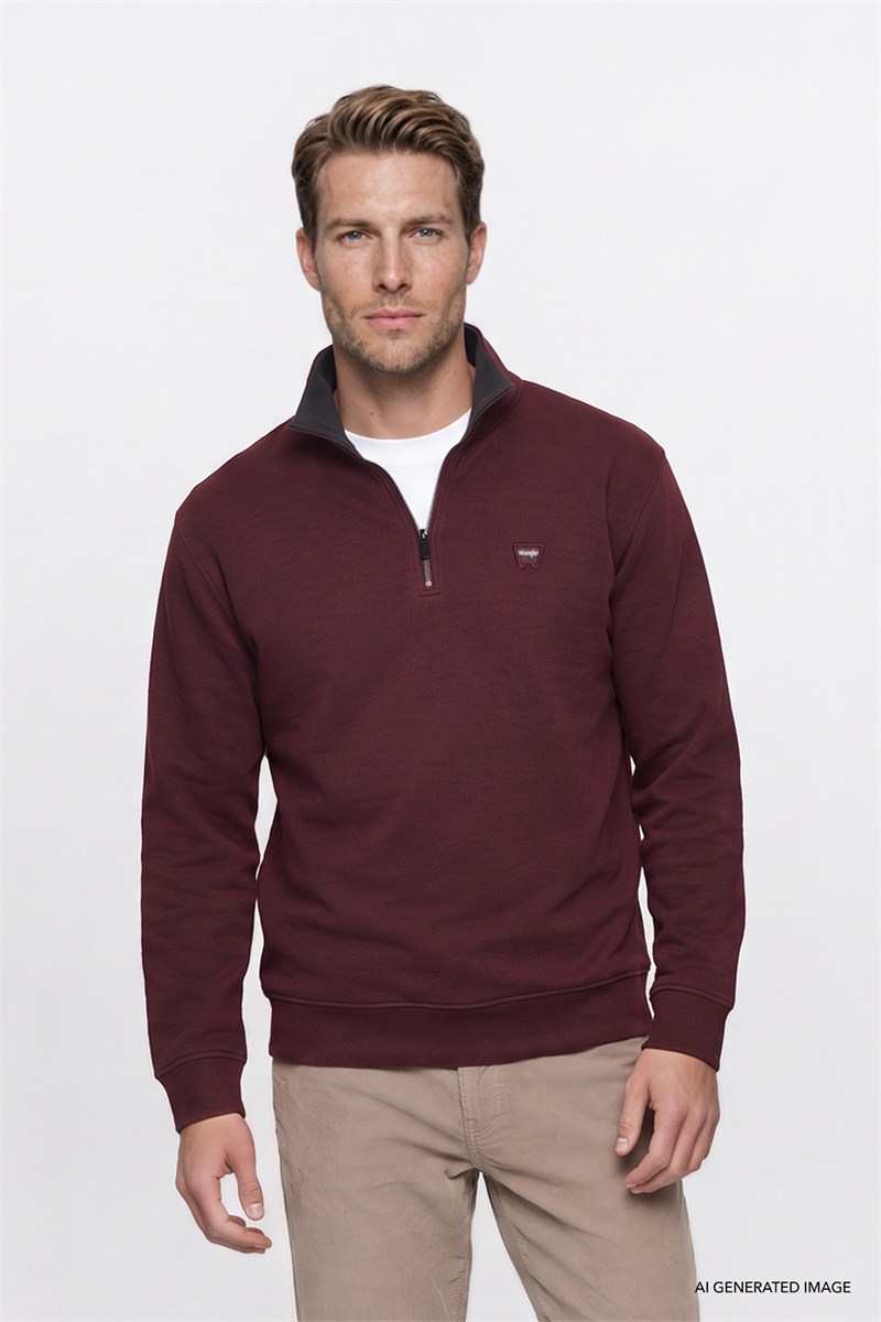 Selanik Half Zip Sweatshirt Bordoeux