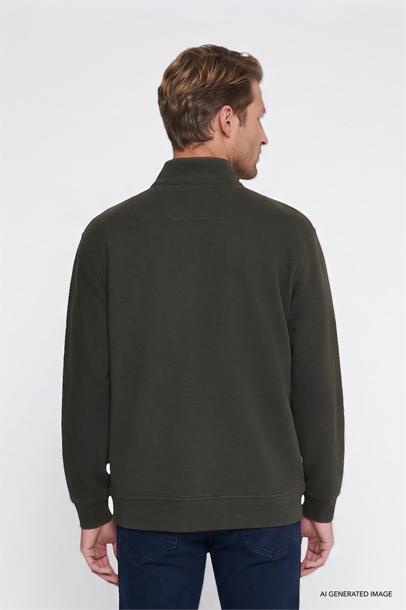 Selanik Half Zip Sweatshirt KHAKI