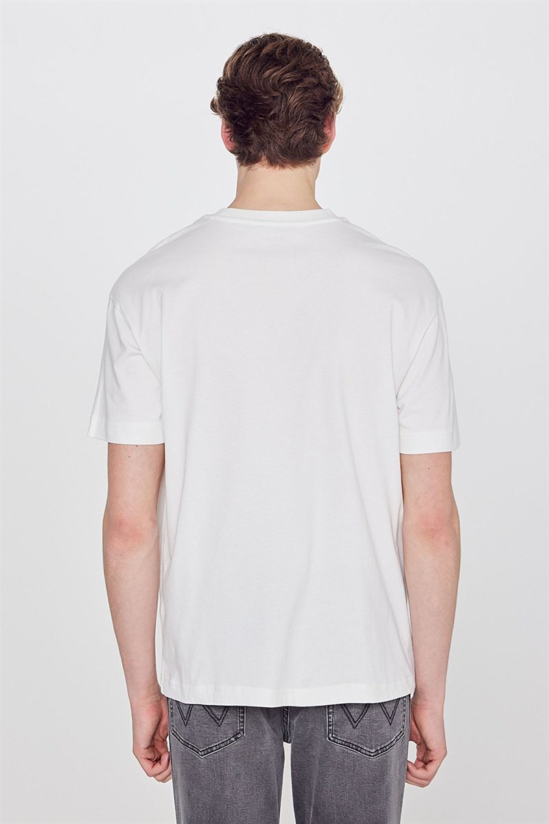Small Logo Bisiklet Yaka T-shirt Off White