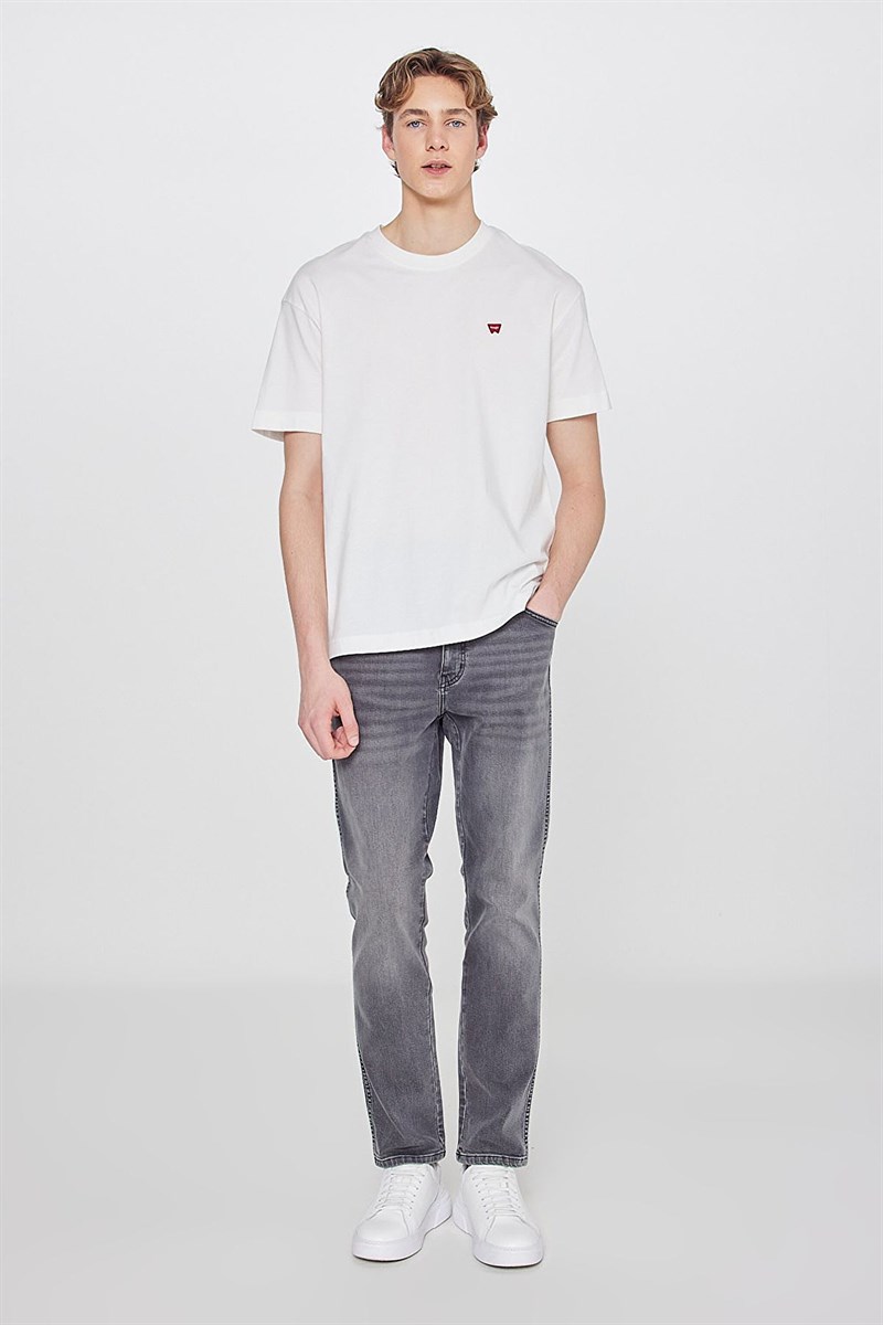 Small Logo Bisiklet Yaka T-shirt Off White