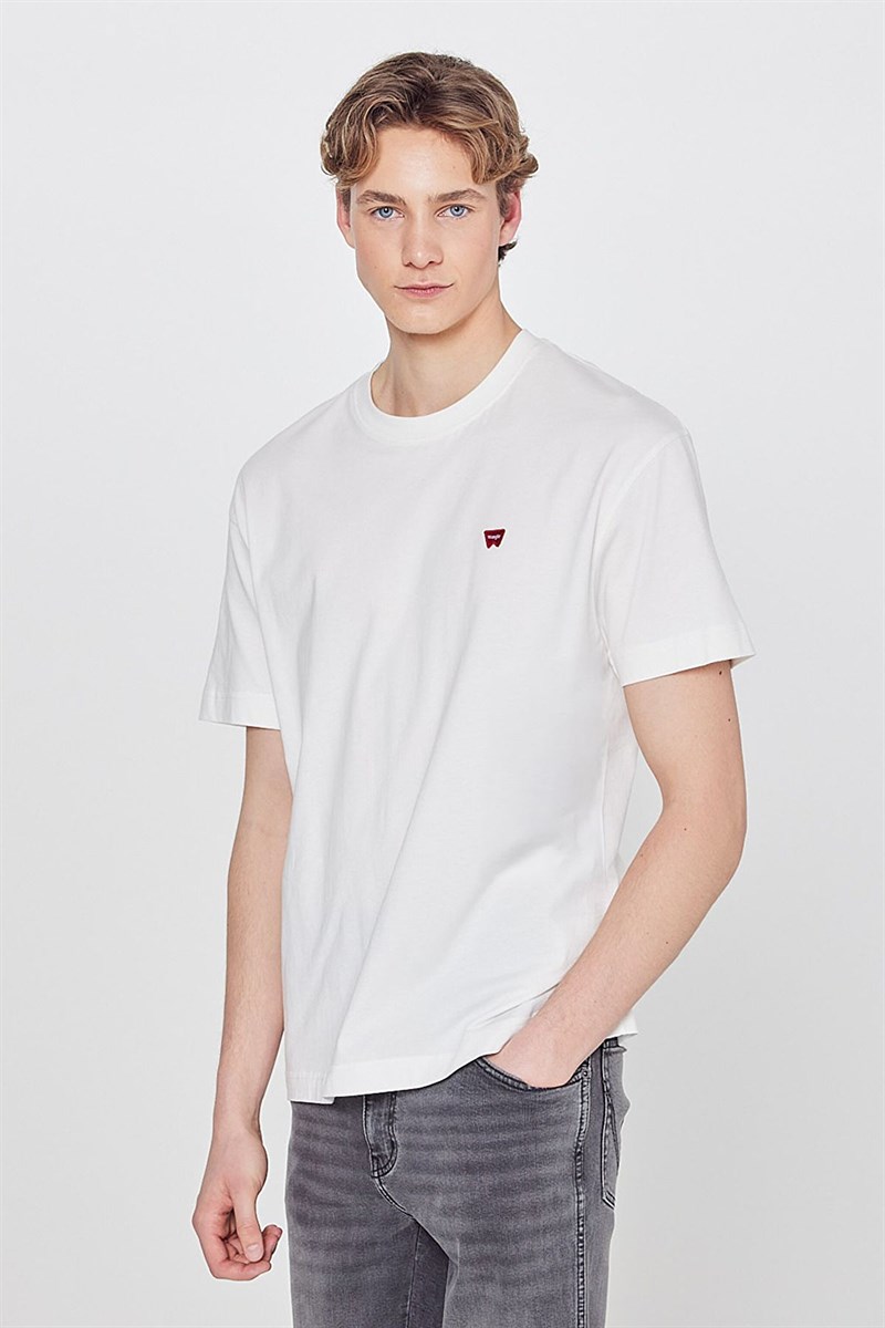 Small Logo Bisiklet Yaka T-shirt Off White