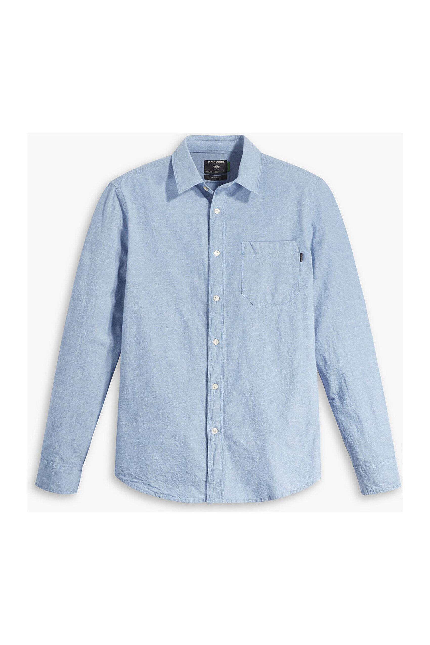 Casual Mavi Gömlek, Slim Fit Blue